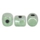 Cuentas de vidrio Minos® par Puca® - Opaque light green ceramic look 03000/14457